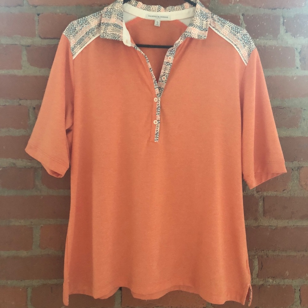 Coral Fairway & Greene Polo Golf Shirt